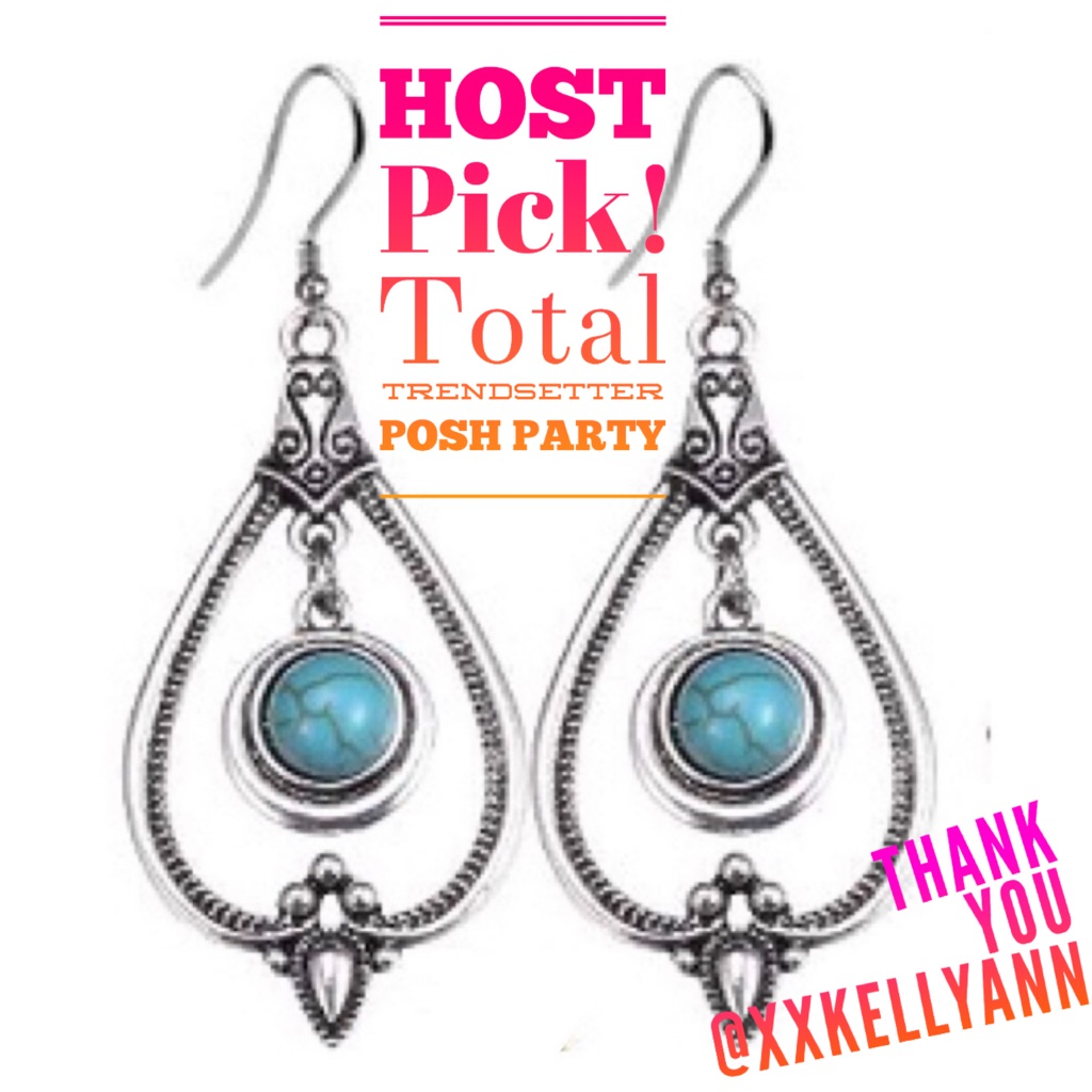 :: Elegant Turquoise + Silver Drop Earrings